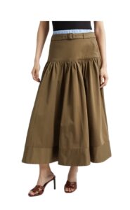Peri Stretch Cotton Maxi Skirt