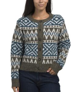 Long Sleeve Crew Neck Button Up Cardigan