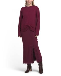 Mixed Media Sweater Dress