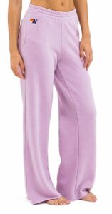 5 Stripe Sweatpants in Mauve/white Neon