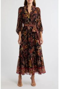 Image of sale on Paisley Chiffon Maxi Dress