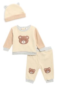 Bear Sweatshirt, Jogger & Hat Set