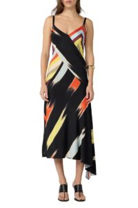 Image of sale on Skye Stripe Asymmetric Dress