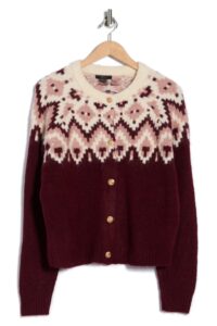 Image of sale on Fair Isle Button Front Cardigan