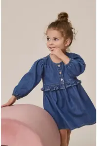 Image of sale on Kids’ Denim Frill Dress
