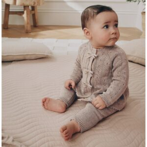 Image of sale on Kids' 2-piece Knitted Peplum Cardigan & Leggings Set
