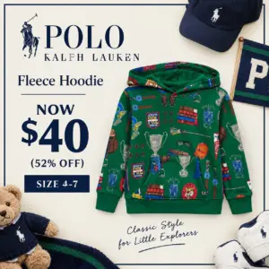 Image of sale on Kids’ Graphic Fleece Hoodie