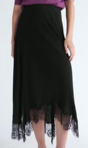 Asymmetrical Lace Maxi Skirt