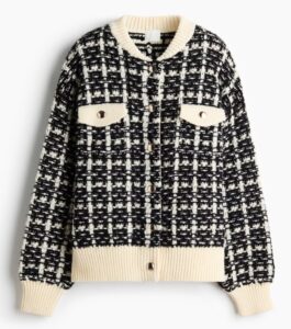 Oversized Bouclé-knit Cardigan