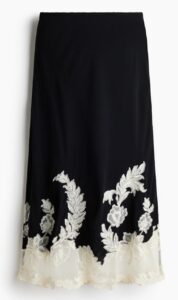 Embroidered Viscose Skirt