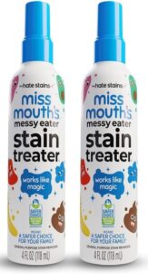 Miss Mouth's Messy Eater Stain Treater, Laundry Stain Remover, 4 Oz, 2 Pack | Newborn & Baby Essentials; Cleans off Food, Grease, Coffee; Use On...