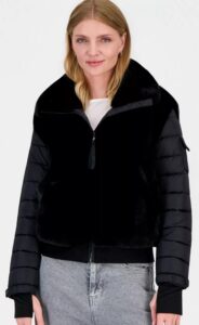 Image of sale on Women's Carrie Faux-fur Puffer Mixed-media Coat