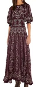 Image of sale on Liz Balloon Sleeve Maxi Dress