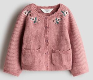 Image of sale on Embroidered-Detail Cardigan