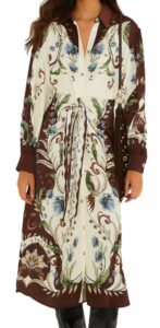 Image of sale on Millena Tie Front Midi Shirtdress