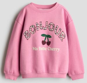 Image of sale on Motif-Detail Brushed-Inside Sweatshirt