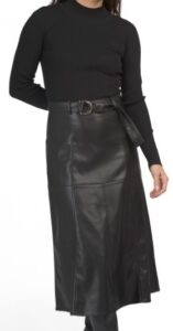 Image of sale on Long Sleeve Mock Neck Mixed Media Midi Dress