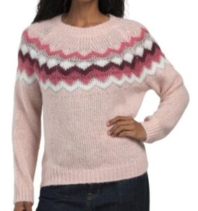 Image of sale on Made In Italy Raglan Fairisle Pink Shades
