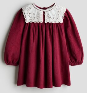 Image of sale on Vintage-Collar Muslin Dress