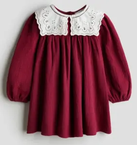 Image of sale on Vintage-Collar Muslin Dress