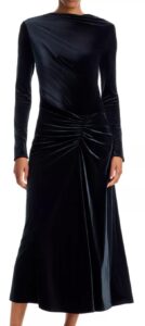 Image of sale on Ferrrera Draped Velvet Midi Dress