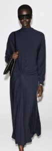 Image of sale on Draped Twist-detail Midi Dress