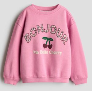 Image of sale on Motif-Detail Brushed-Inside Sweatshirt