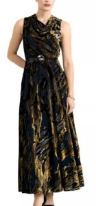 Image of sale on Carrie Velvet Printed Burnout Maxi Dress