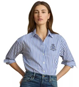 Image of sale on Women's Striped Long-Sleeve Shirt