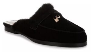 Image of sale on Suede and Faux Fur Slip On Mules