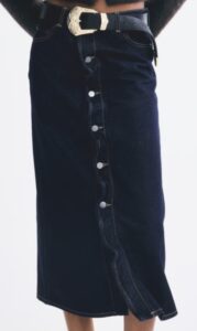 Image of sale on Denim Skirt with Wire Boning