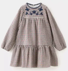 Image of sale on Printed Gingham Cotton Dress