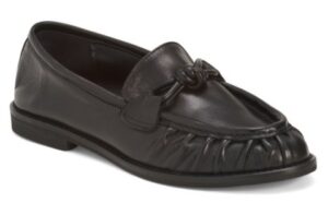 Image of sale on Made In Italy Leather Stitched Toe Box Loafers