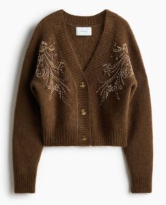 Image of sale on Beaded Mohair-Blend Cardigan