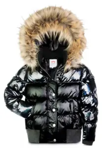 Image of sale on Girls’ Kyla Faux Fur Trim Puffer Coat – Little Kid, Big Kid