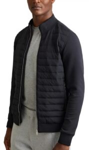 Image of sale on Freddie Cotton Blend Interlock Quilted Full Zip Jacket