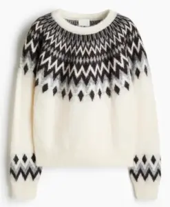 Image of sale on Oversized Jacquard-Knit Sweater