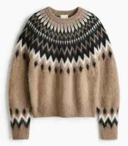 Image of sale on Oversized Jacquard-Knit Sweater
