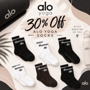 Image of sale on 30% off Alo Yoga Socks!
