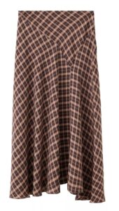 Image of sale on Women's Plaid Asymmetric Midi Skirt