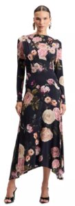Image of sale on Women's Floral Asymmetrical Maxi Dress