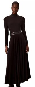 Image of sale on Women’s Belted Long-Sleeve Turtleneck A-Line Dress