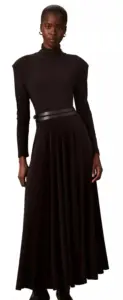 Image of sale on Women’s Belted Long-Sleeve Turtleneck A-Line Dress