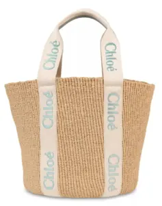Image of sale on Woody Large Woven Basket Tote