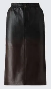 Image of sale on Leather Midi Skirt