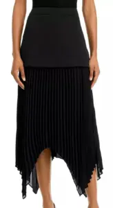Image of sale on Layered Pleated Midi Handkerchief Skirt
