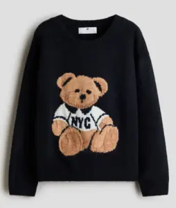 Image of sale on Loose-Fit Motif-Detail Sweater