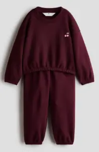 Image of sale on 2-Piece Brushed-Inside Sweatshirt and Joggers Set