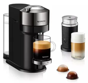 Image of sale on Vertuo Next Deluxe by Breville with Aeroccino Milk Frother, Dark Chrome