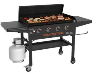 Image of sale on Blackstone Original Outdoor Griddle, 4-Burner 36 Inch Flat Top Grill with Hard Cover, Black